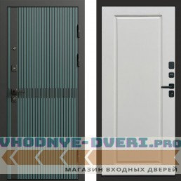 Входная дверь ГРАУНД Velutto Verde Бетон Гранд Белый Софт